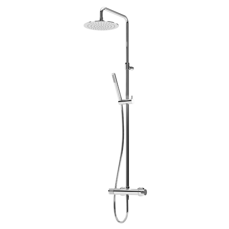 Sistema de Duche com braço ajustável, chuveiro de 300mm em inox e rampa de duche Bruma Leaf - 167 653 1CR