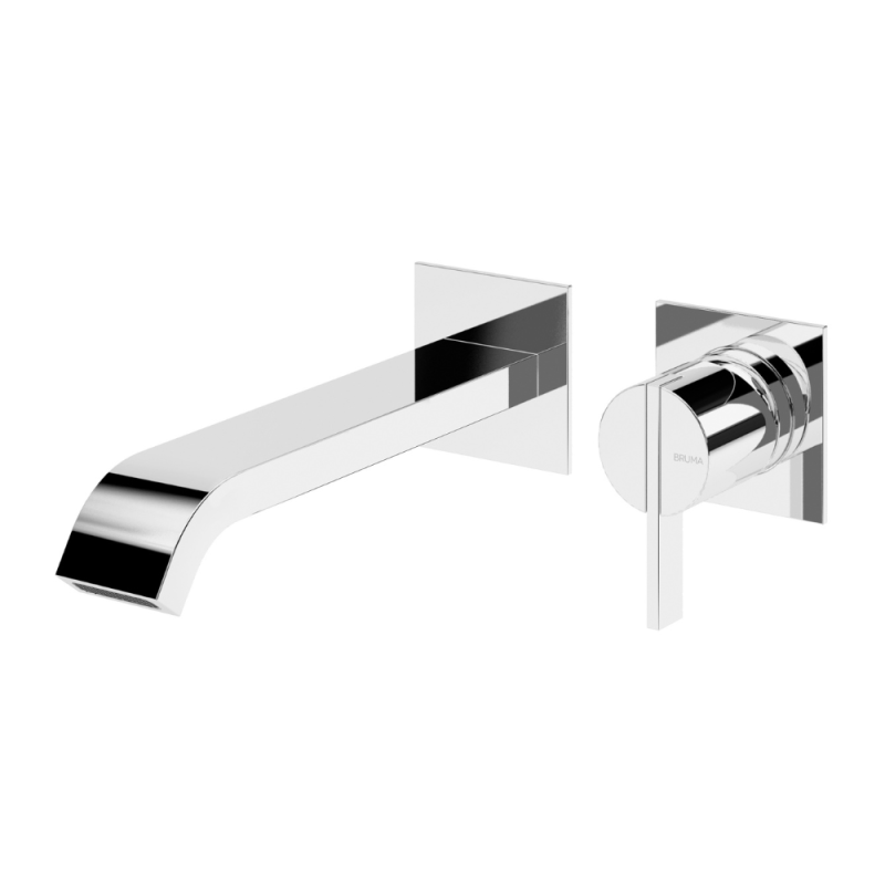 Monocomando de lavatório à parede, com 2 furos. – Bruma Breeze 168 230 1CR