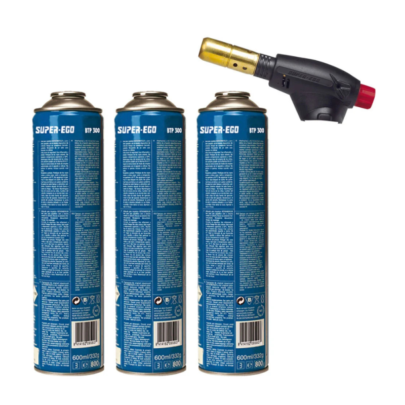 Brûleur SUPER EGO SEGOFIRE PIEZO avec 3 cartouches