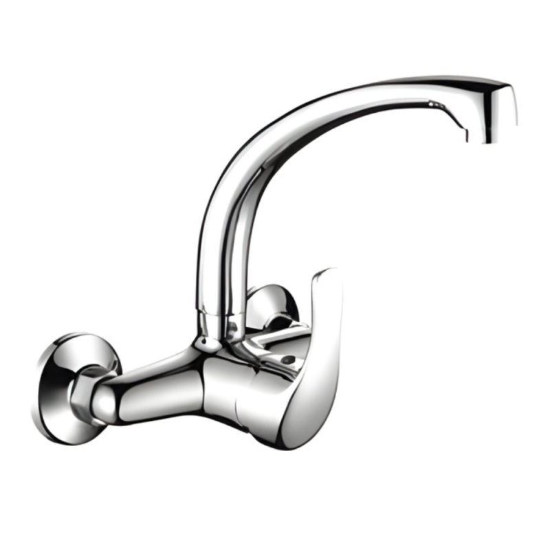 Monocommande évier ZEUS mur bec supérieur chromé