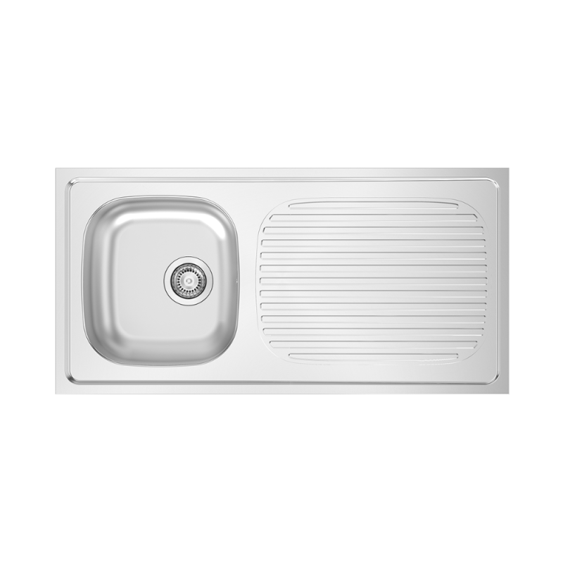 Évier INOX à poser N/P 100x60 (1C1E-sans robinet)