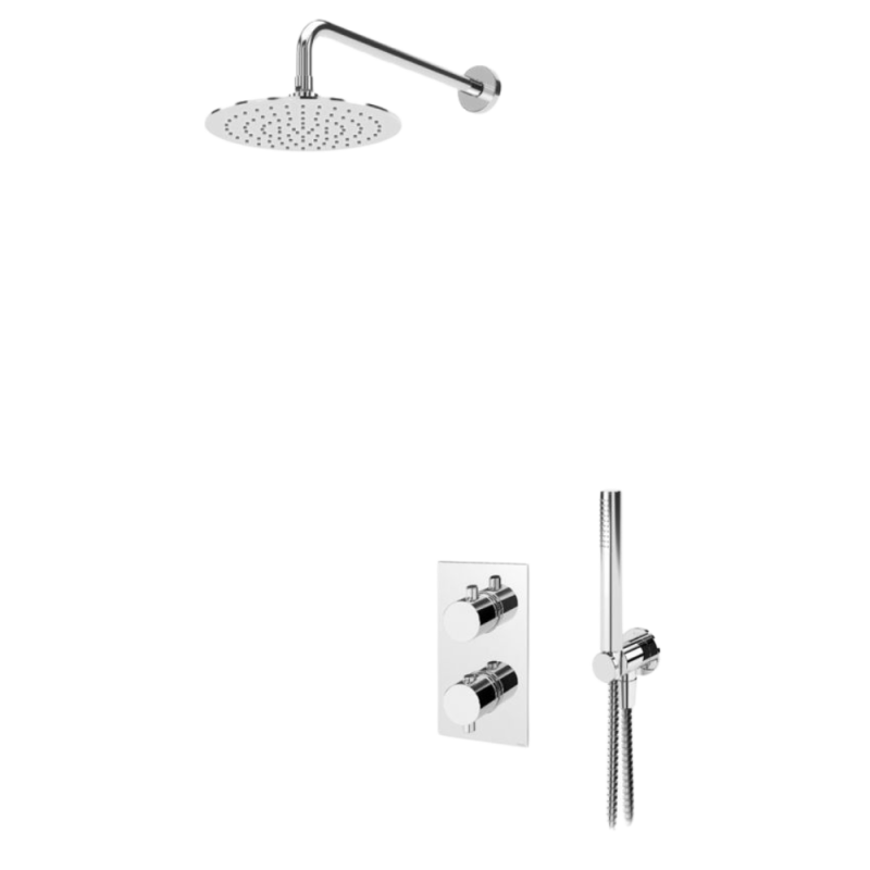 Sistema de Ducha Termostática BRUMA empotrado LUSITANO, ducha ABS D230