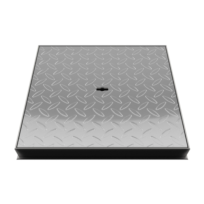 Tapa plana de acero galvanizado con patrón de cuadros CAPA 500x500 HYDRA PLUS (A15)