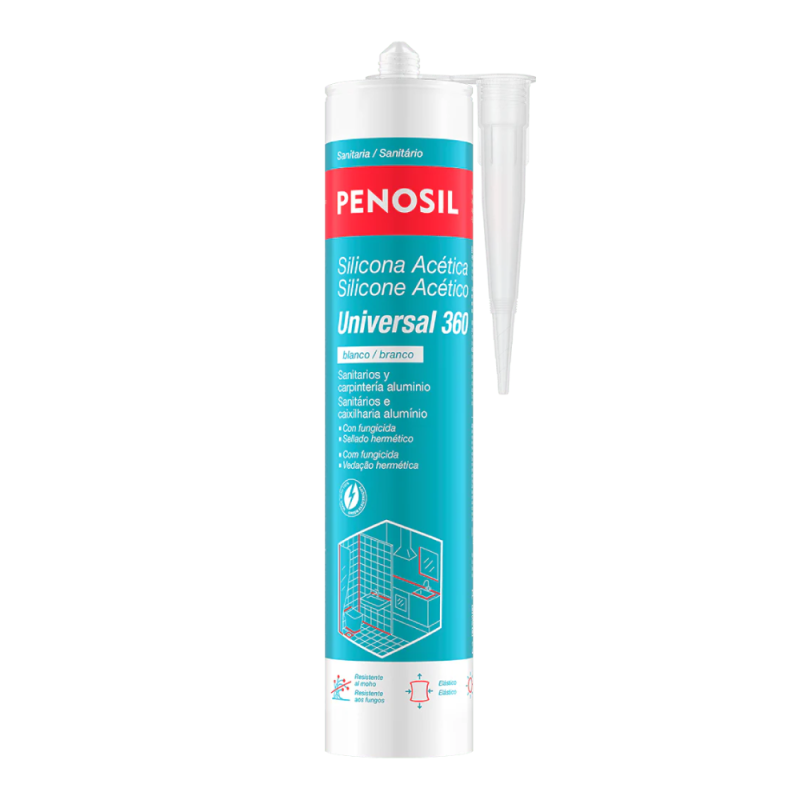 Silicone Acétique PENOSIL UNIVERSAL 360 Blanc 280ml (Pack 24uni)