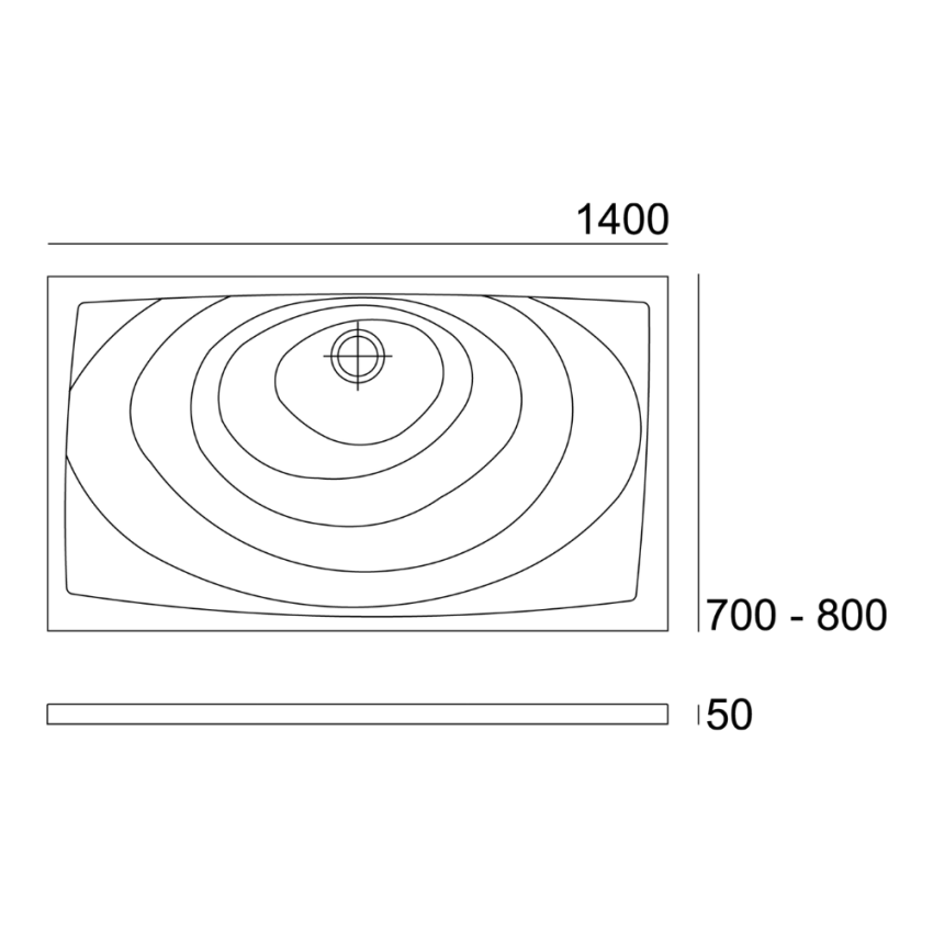 Base de Duche 140x80 Valadares Luca - 78672002