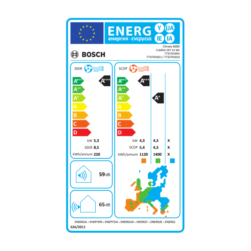 Ar Condicionado Mono-Split Mural Bosch Climate 6000i - SET 53 WE