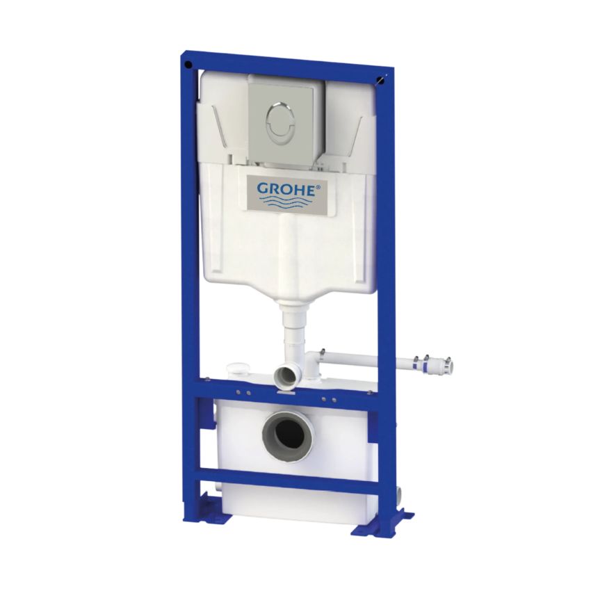 Estrutura com Autoclismo Grohe e Triturador SFA Saniwall Pro Up - WALLPROUPSTDAC