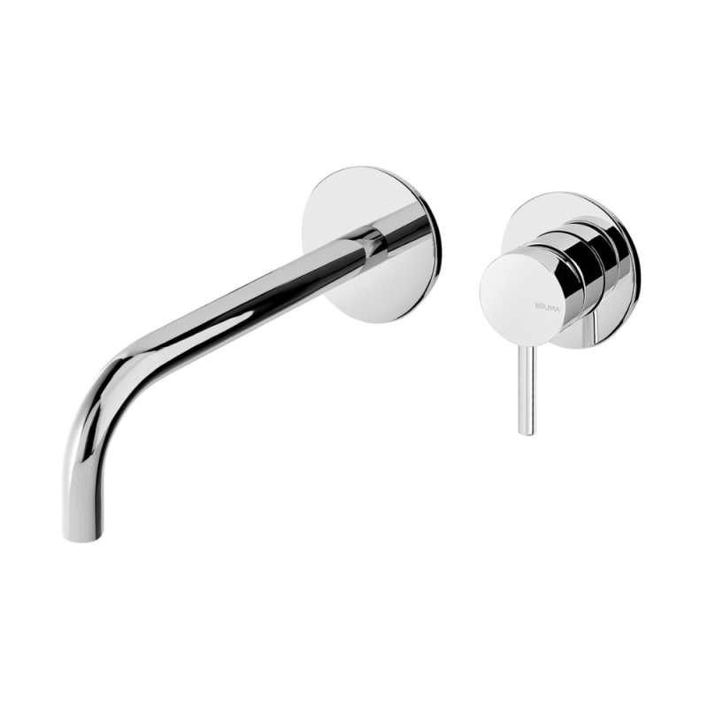 Monocomando de lavatório à parede, com 2 furos. Bica com 170mm BRUMA LUSITANO - 107 850 1CR