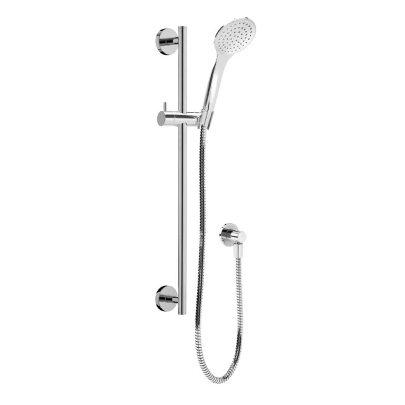 Conjunto de duche com curva de saída, rampa EloX, bicha em metal 160cm e chuveiro de mão em ABS Emotion Bruma Lusitano - 145 572 4CR