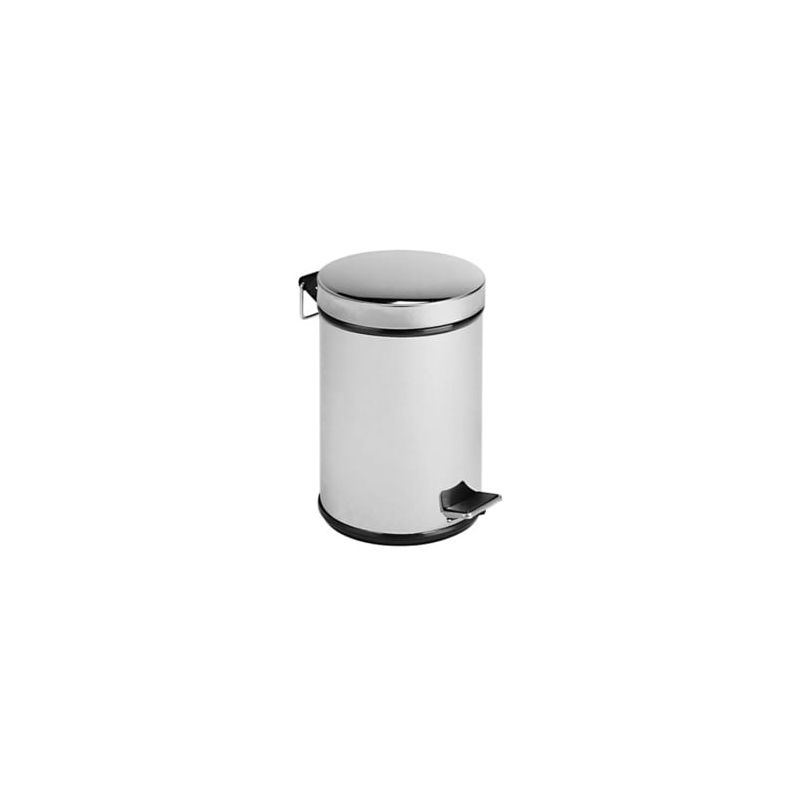 Balde de lixo em Inox com tampa e pedal (5L)