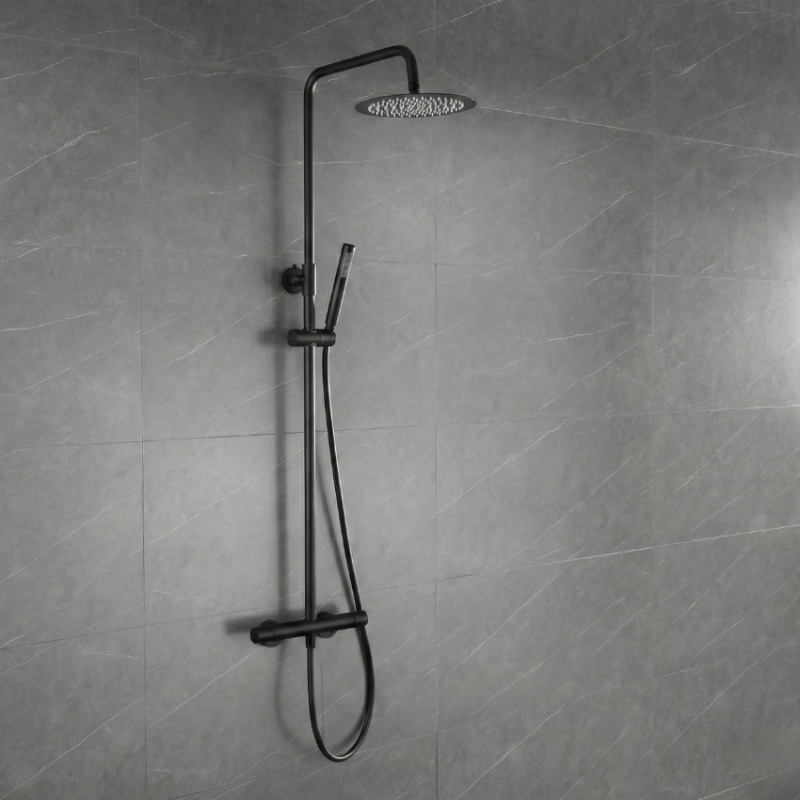 Sistema de Duche EQ+ Nantes Preto Mate