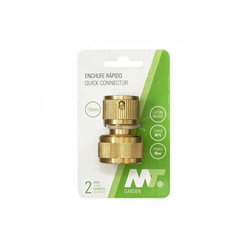 Junção de Mangueira Latão 19mm MT GARDEN