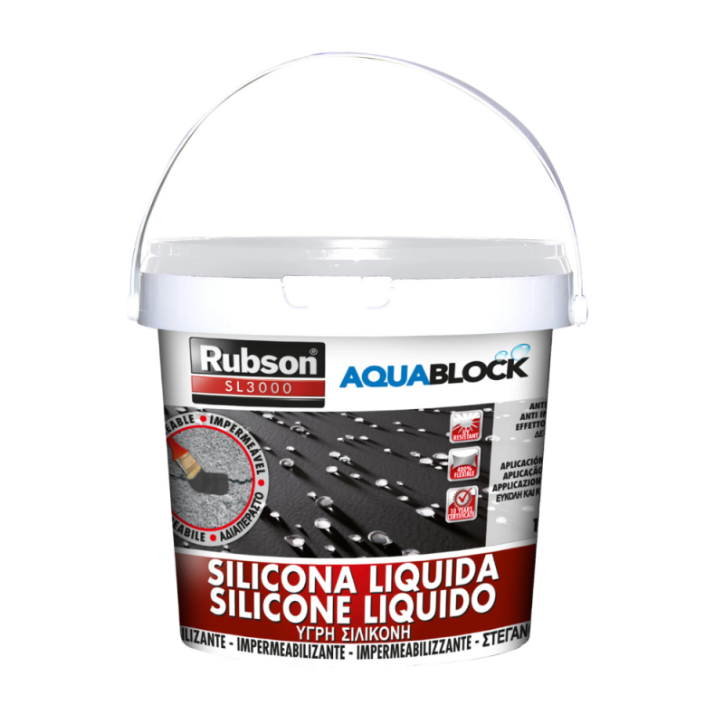 Silicone Liquido RUBSON Branco AQUABLOCK 5KG