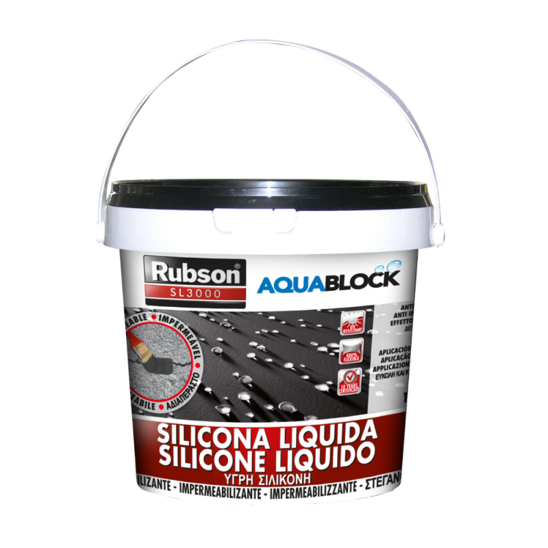 Silicone Liquido RUBSON Preto AQUABLOCK 5KG