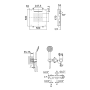 Sistema embutido de duche com chuveiro de tecto (Chuva/Cascata) e chuveiro mão Bruma Lusitano - 107 426 1CR