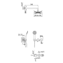 Sistema embutido de duche com chuveiro de parede Ø230 mm em ABS e kit de chuveiro mão Emotion Bruma Lusitano - 107 570 1CR