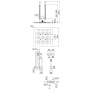 Sistema embutido de duche com chuveiro de tecto EasyFix 300×300 mm (Chuva) e chuveiro de mão separado Quadra Bruma Linea - 182 421 1CR