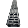 Channel with grid PP Black 130x1000x80mm A-15