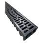 Channel with grid PP Black 130x1000x80mm A-15