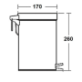 Trash can with lid and pedal stainless steel (12L)