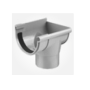 Top with Right Drain PVC Circular Gutter D33 Gray RAL 7037