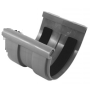 Simple Union of Circular PVC Gutter D33 Gray RAL 7037