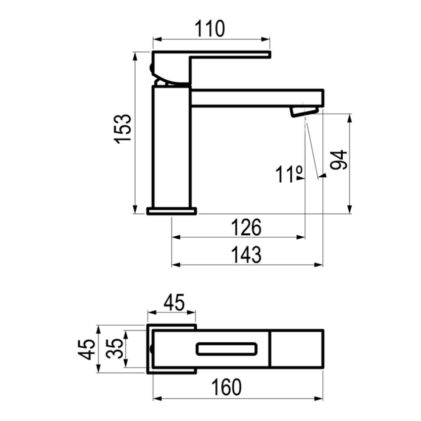 Monocomando GALINDO lavabo NITRO
