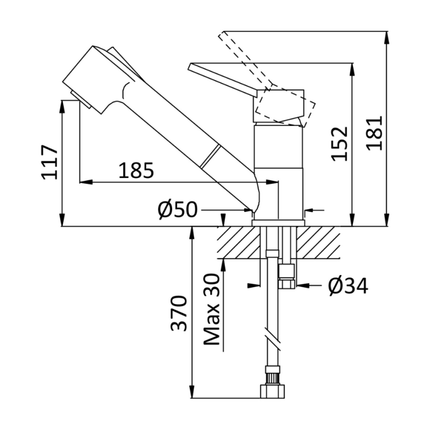 Bruma Ginger Sink Mixer (107 050 4CR)