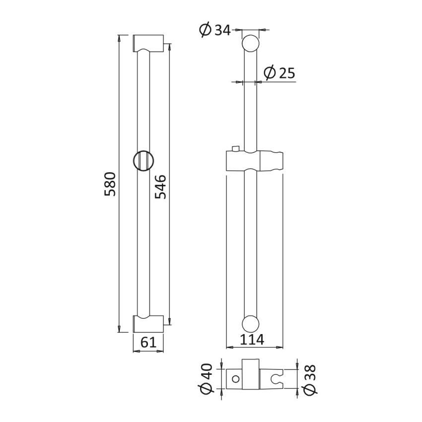 Shower Ramp BRUMA EKO chrome