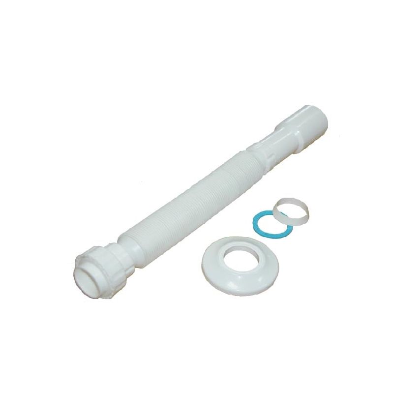Extensible Tube (800mm) Smooth/Conical Seal White (Siphon)
