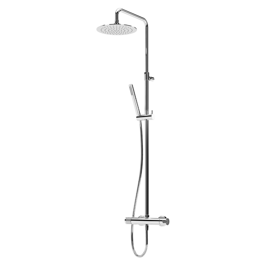 Sistema de Duche com braço ajustável, chuveiro de 300mm em inox e rampa de duche Bruma Leaf - 167 653 1CR