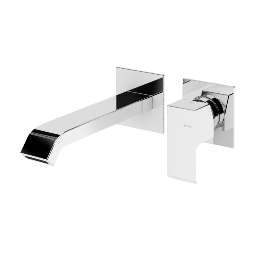 Monocomando de lavatório à parede, com 2 furos Bruma Linea - 182 010 2CR