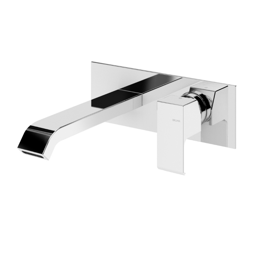 Monocomando de lavatório à parede, de espelho único Bruma Linea - 182 820 1CR