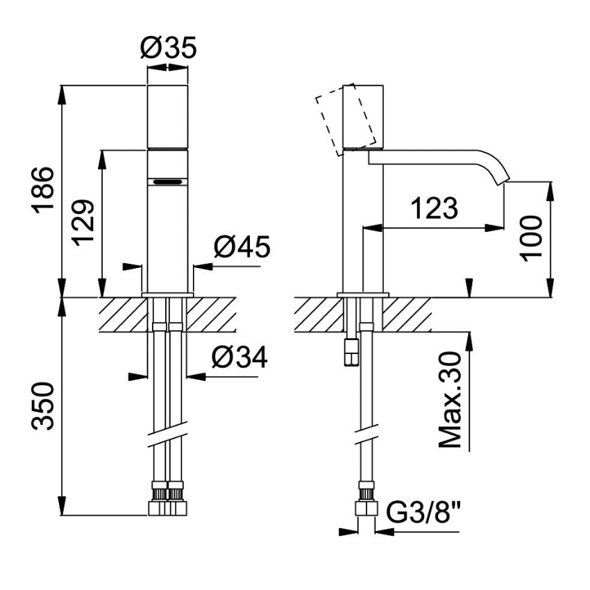 Monocomando de lavatório Manípulo 3 Bruma Avalon - 189 000 1CR