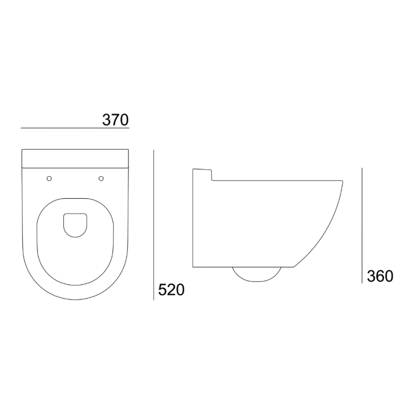 Wall-Hung Toilet VALADARES NAUTILUS HIDE