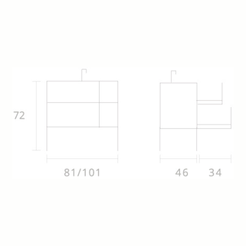 Móvel com lavatório SINES 80 Virgínia/Cobre