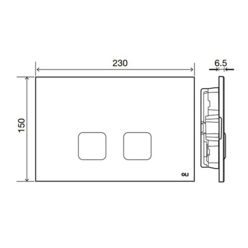 Control Panel OLI PLAIN Black Soft-Touch