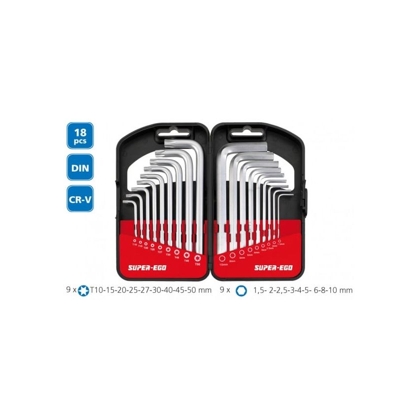 SUPER-EGO TORX+ALLEN Wrench Set (9+9)