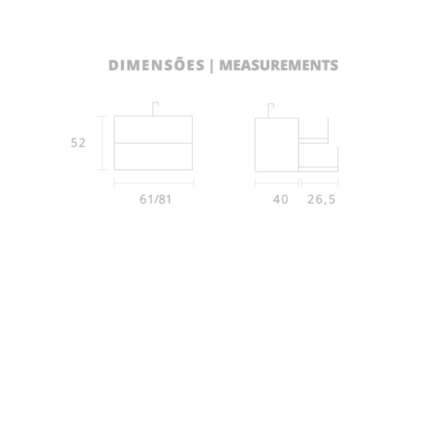 Móvel com lavatório CRETA 60 Branco