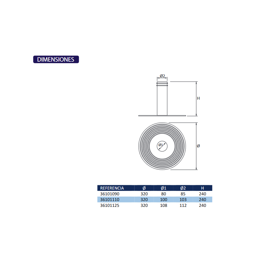 Broca de Drenagem 36101 para Tubo PVC D90