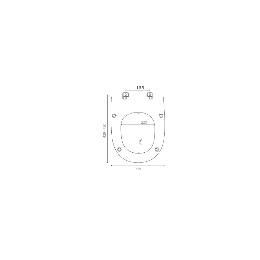 Tampa de Sanita MDF ESTORIL blanco