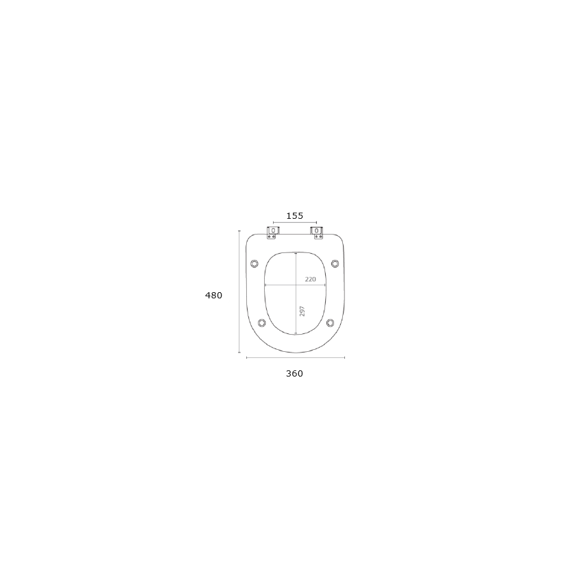 Tampa de Sanita MDF ALFA Blanco