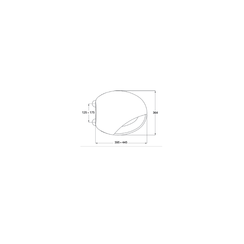 Tampa de Sanita Termoduro EUROPA suspendido blanco