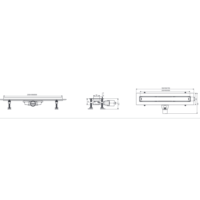 Shower Trap WIRQUIN VENISIO SLIM 500mm (Italian shower)