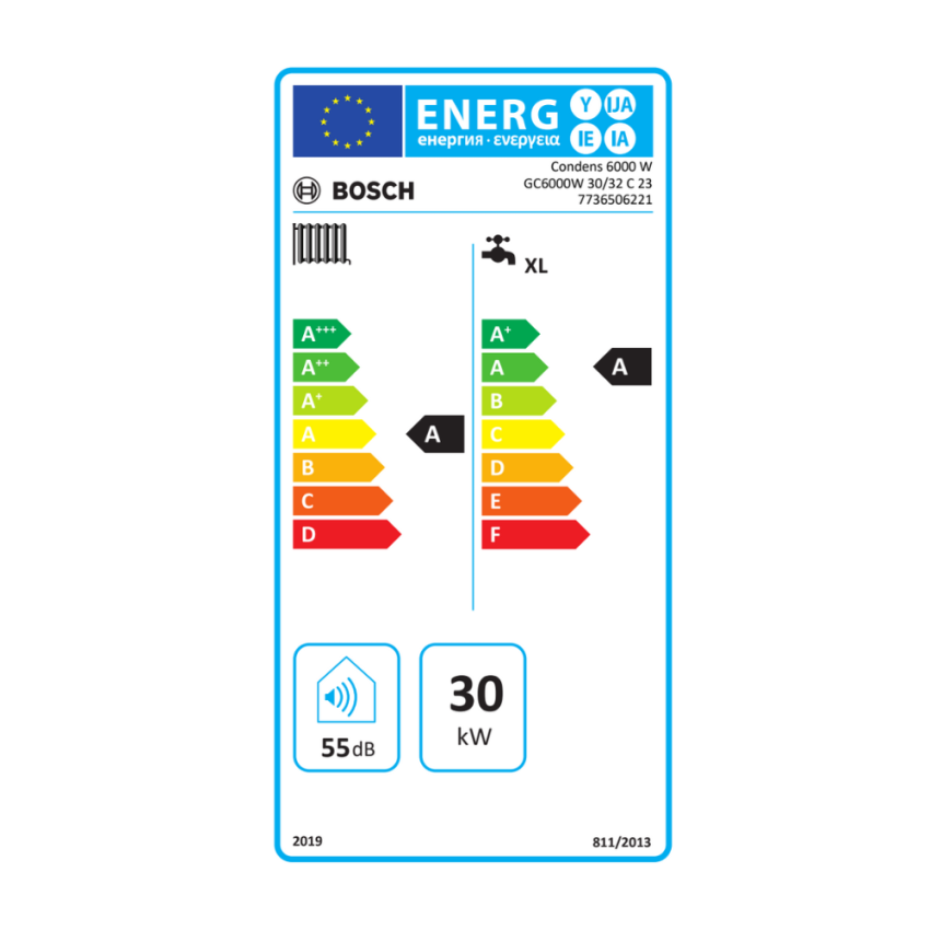 Caldeira de Condensação a Gás Natural BOSCH GC6000W 30/32 C 23