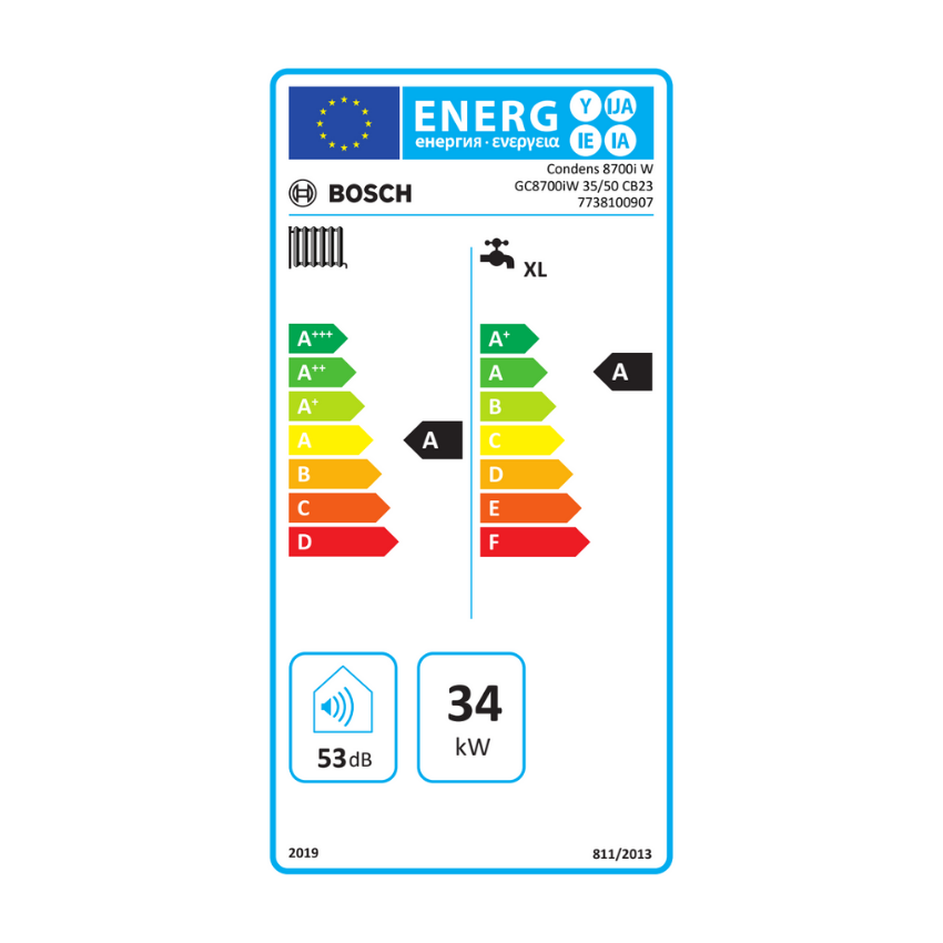 Caldeira de Condensação a Gás Natural Bosch Condens 8700i W 35/50 CB23