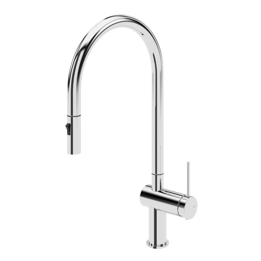 Monocomando de lava loiça, bica giratória, chuveiro extraível 2 jatos – Bruma Ginger 122 700 2CR