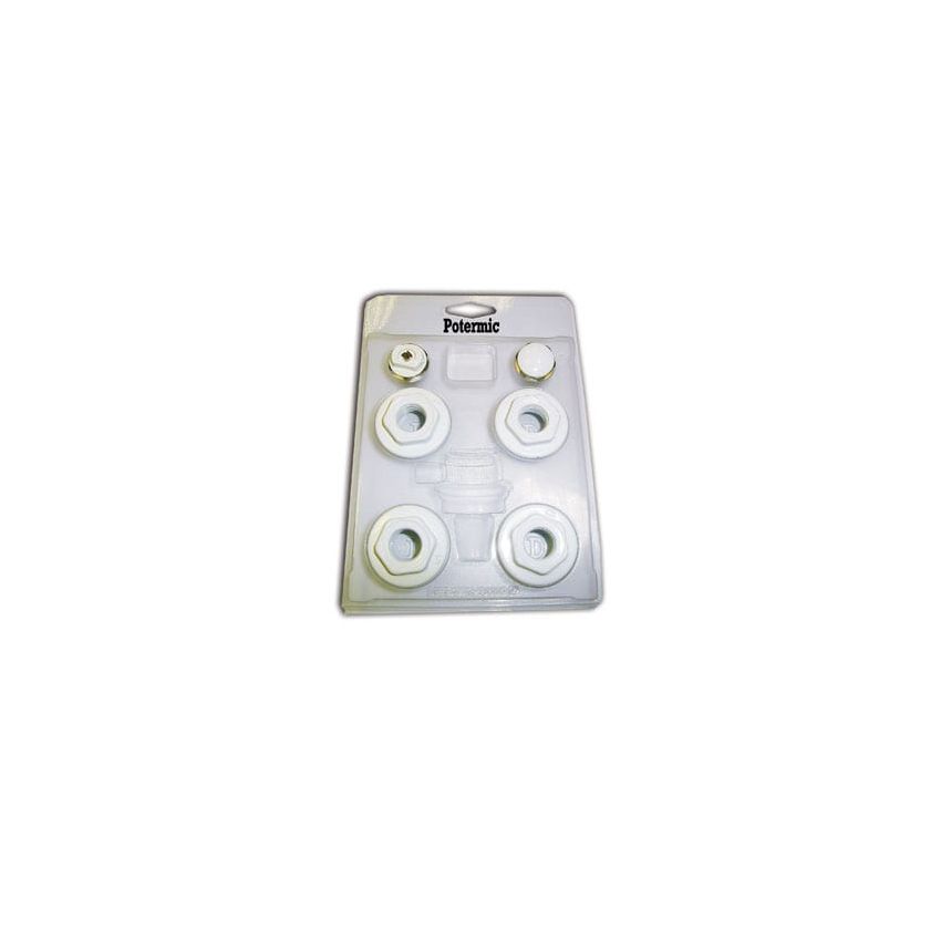 Universal white radiator fittings kit