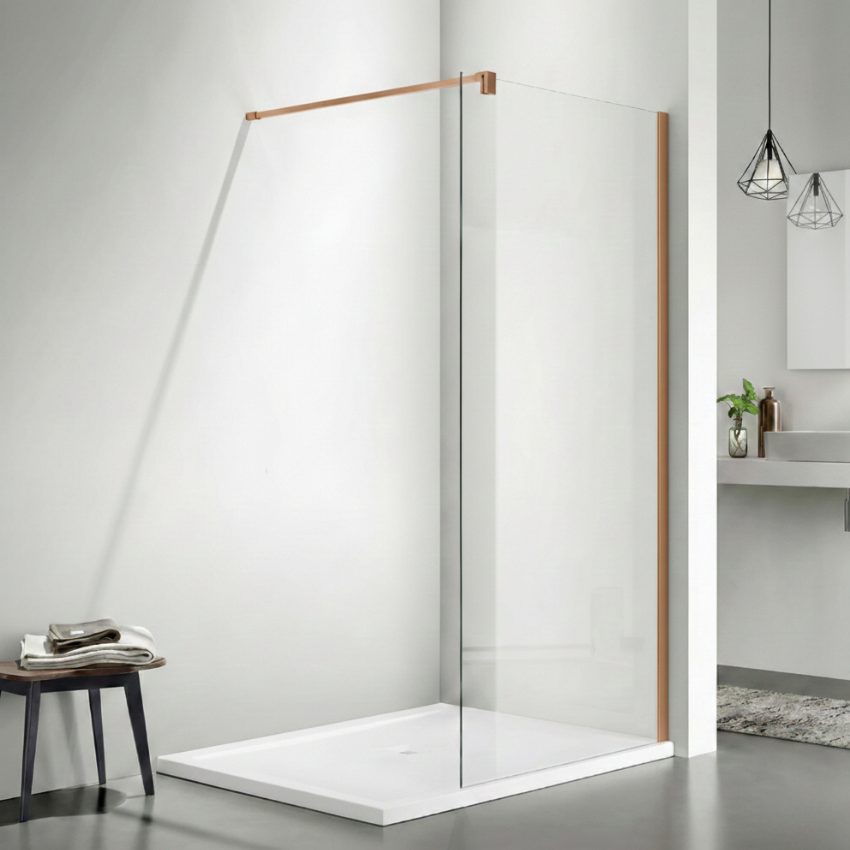 Painel de Duche EQ+ Milão Fixo Rosa Ouro Mate