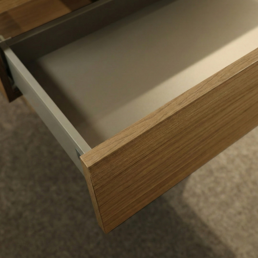 Móvel de Casa de Banho Suspenso Clove Nogal Slow – 1 Gaveta com Lavatório Cerâmico